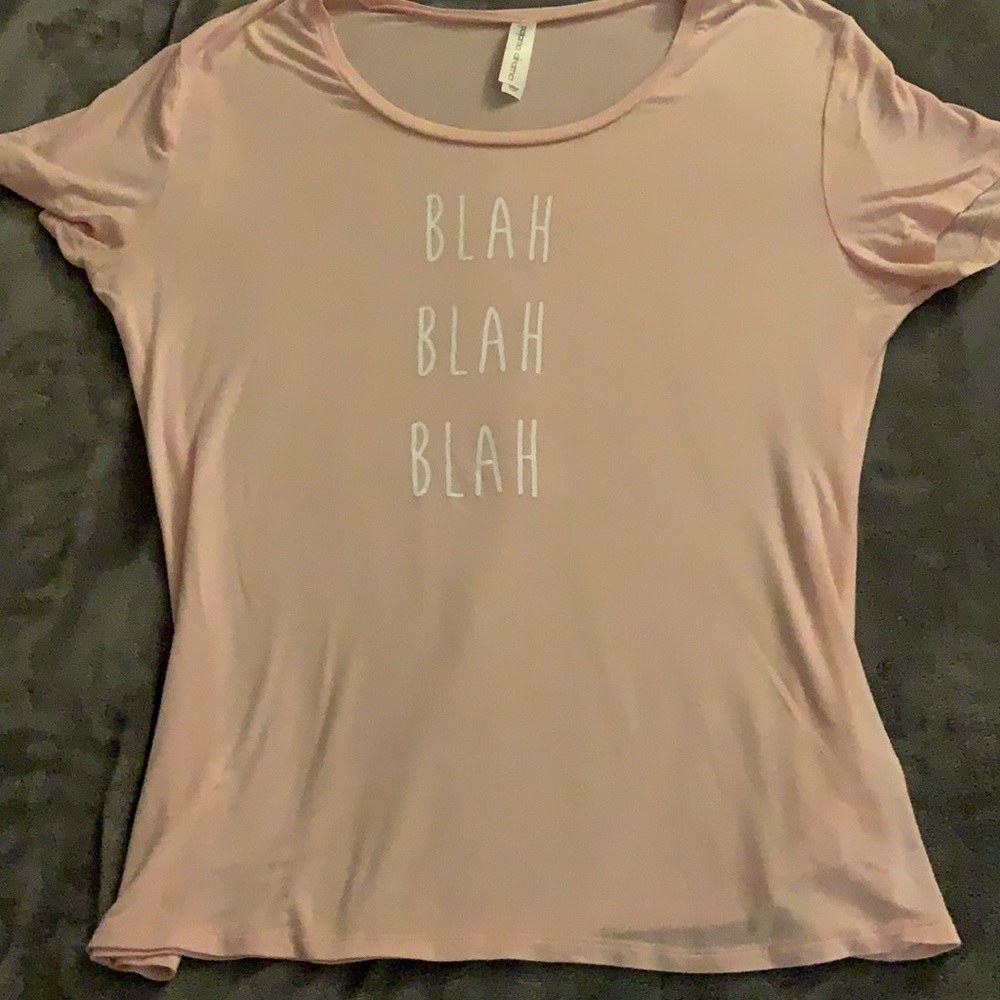 Blah Blah Blah pink shirt